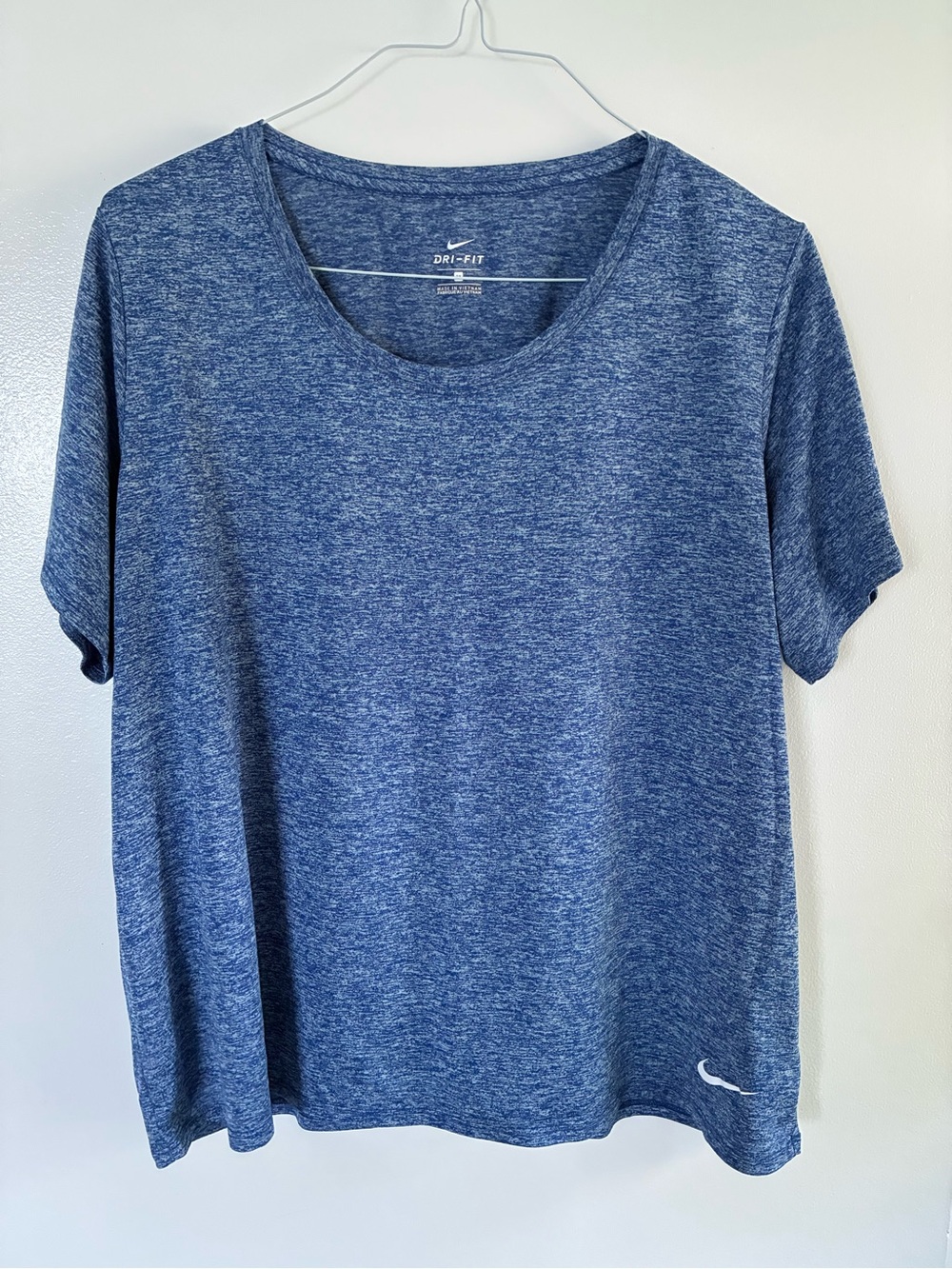 Nike Women's Blue Heather Short Sleeve Dri-Fit Tee